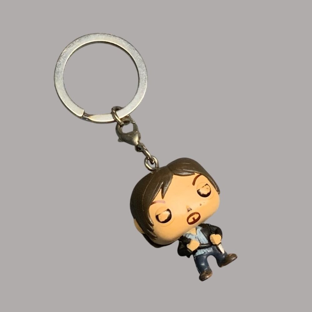 Funko Pop The Walking Dead Negan Keychain  3.5 in As Is Silver Battle Scars
